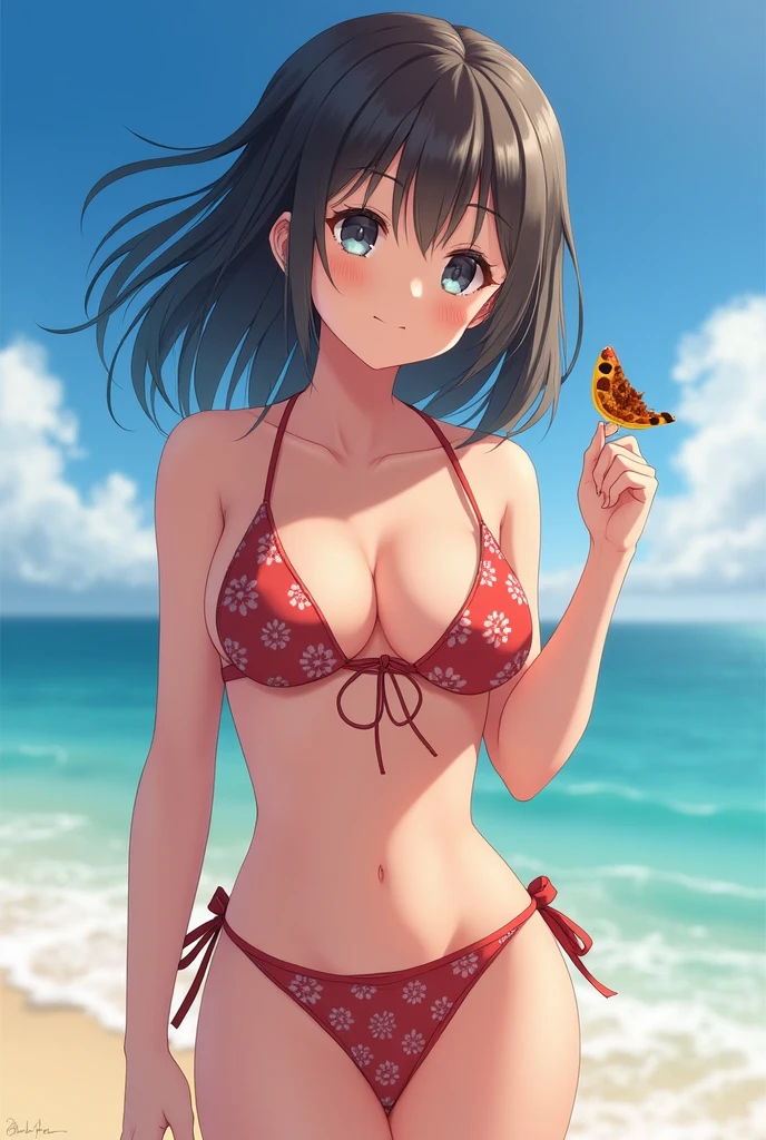 Realistic photos、Pay attention to the cute high school girl&#39;s face、bikini