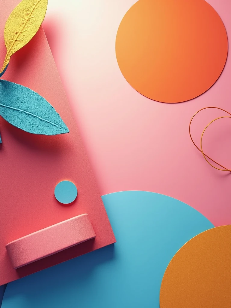 Geometric background design for advertising massage and facial cleansing services, high-quality image, bright colors, sharp image
