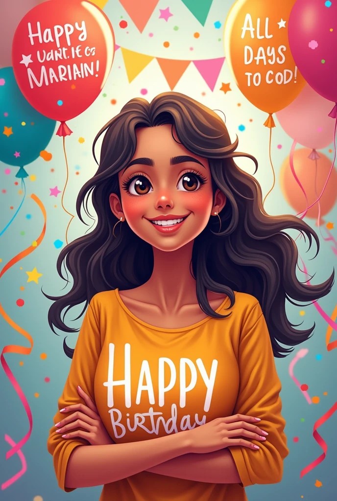An image with birthday phrases for Mariam