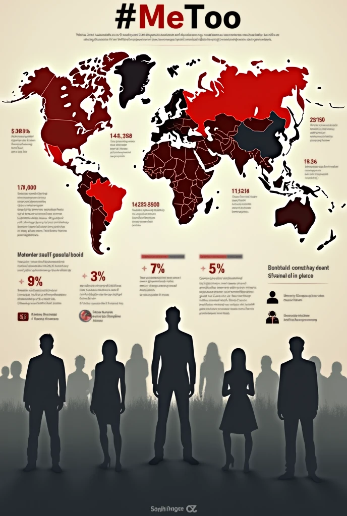create an infogra about the metoo movement that is intriguing and will evoke emotions