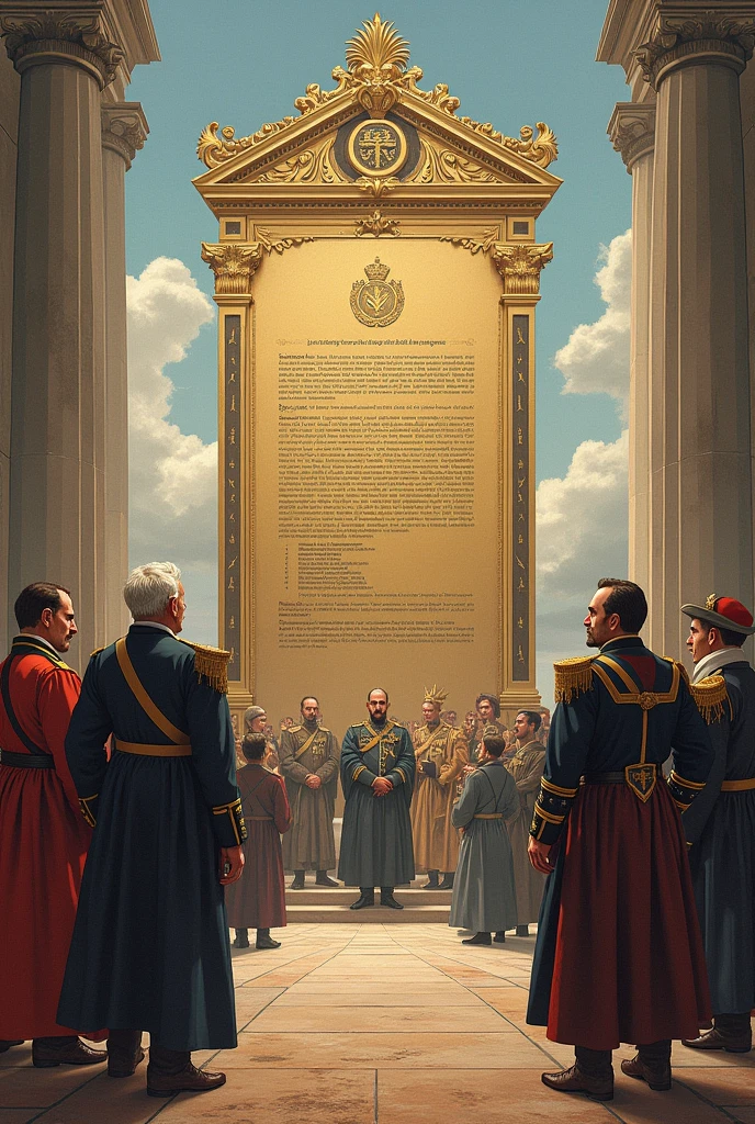 in a single image the large board, Its characteristics, The first triumvirate and the second of the united provinces of the river of the silver, argentina