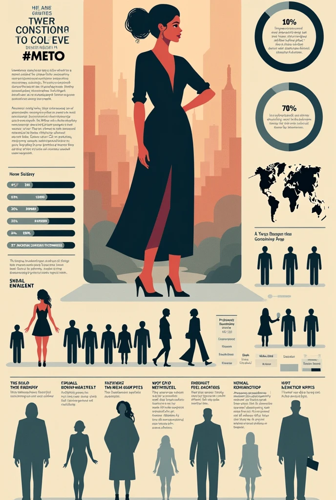 create an infographic about the metoo movement that is intriguing and will evoke emotions but also a bit formal