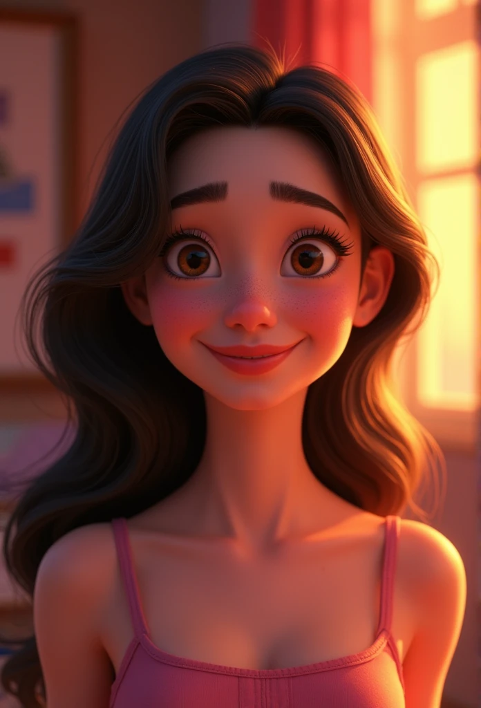 samdoesarts style ultra realistic illustration, portrait of 1 5 - year old girl with thick brown hair, large front teeth, and bright piercing brown eyes, intricate, elegant, highly detailed, digital painting, artstation, concept art, smooth, sharp focus, illustration, art by artgerm and greg rutkowski and alphonse mucha