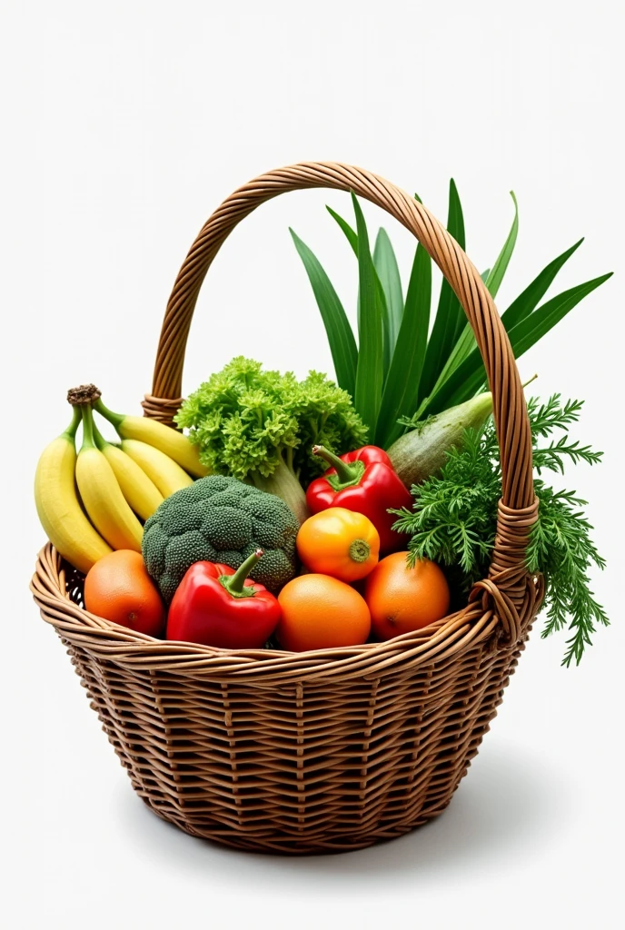 for buwan ng wika, please provide me a basket that is used in palengkes that is same with that but full of what filipinos would buy at palengkes  this time remove the background please.

please make it the same angle and same basket as the fruits that was first shown

another one pls with the same thoughts