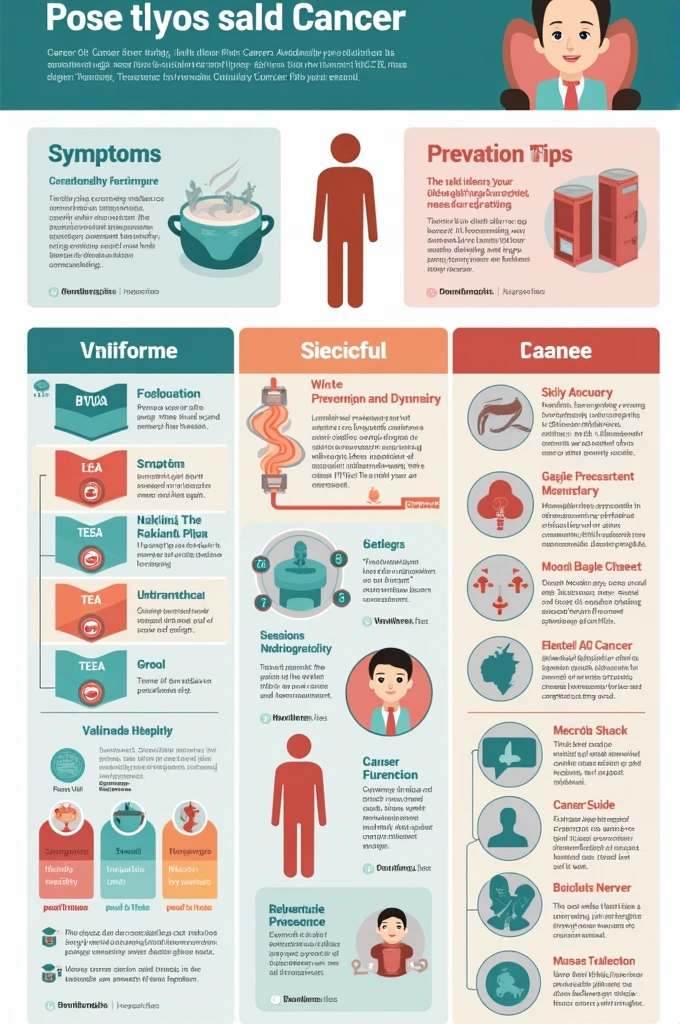 Make a brochure template , fullcolor, that talks about the types of cancer and their prevention