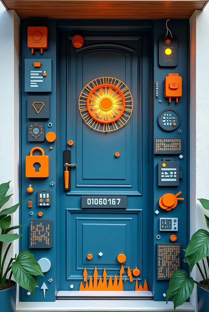creative programming door decoration with paper sheets
