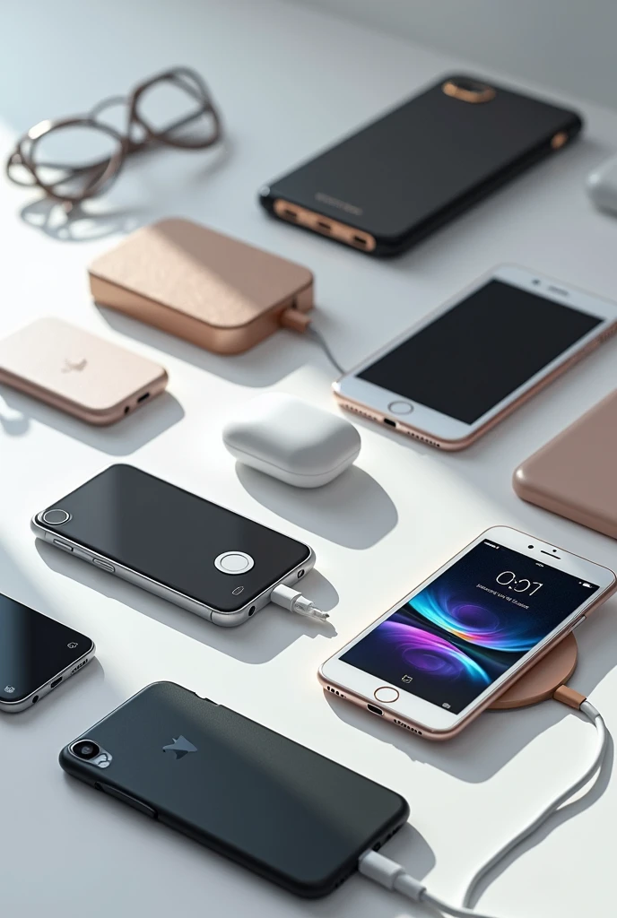Mobile accessories pictures for Shopify store