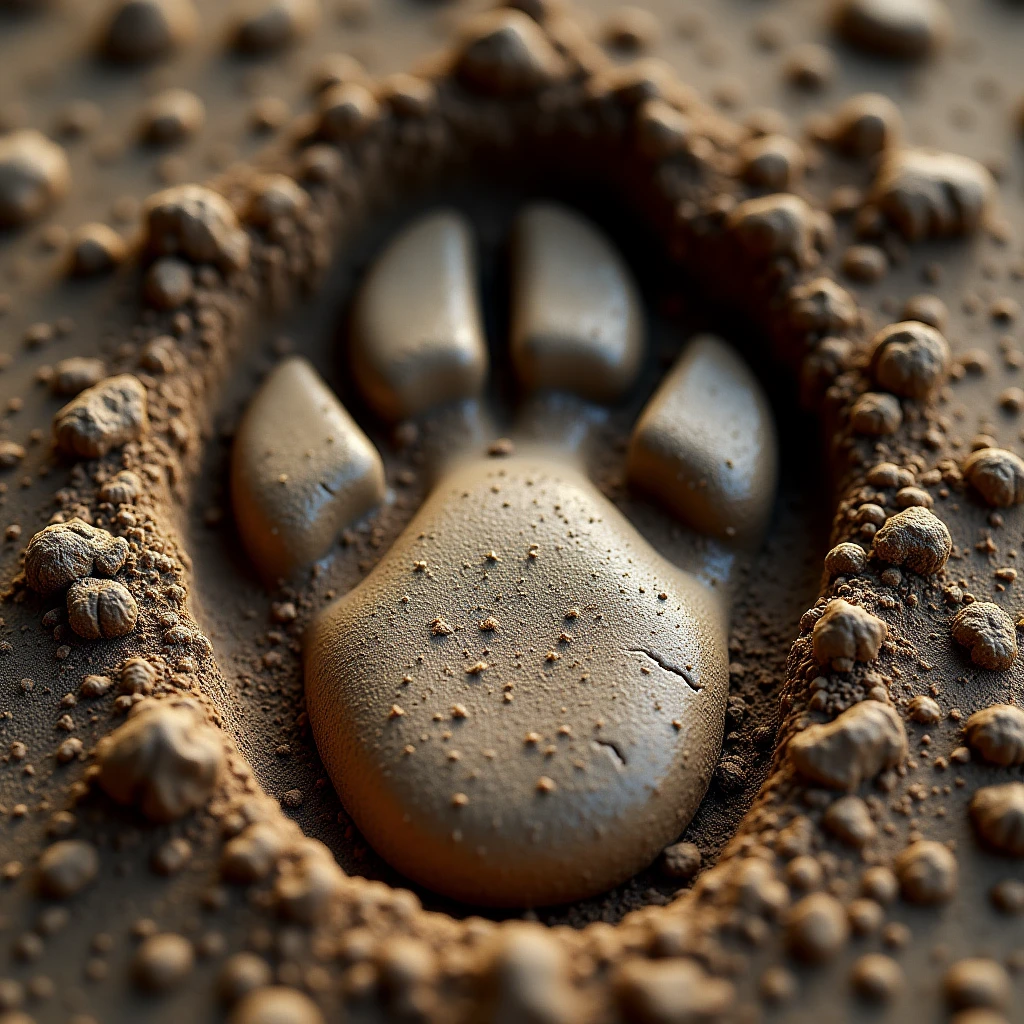 Give me a footprint made by a cow&#39;s paw