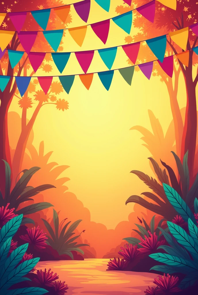 colorful and bright poster with design of fiesta, banderitas includes color red, yellow, blue, pink, orange, green, purple with title of peace-ta voyage, peace inspired no flowers, only banderitas like fiesta
