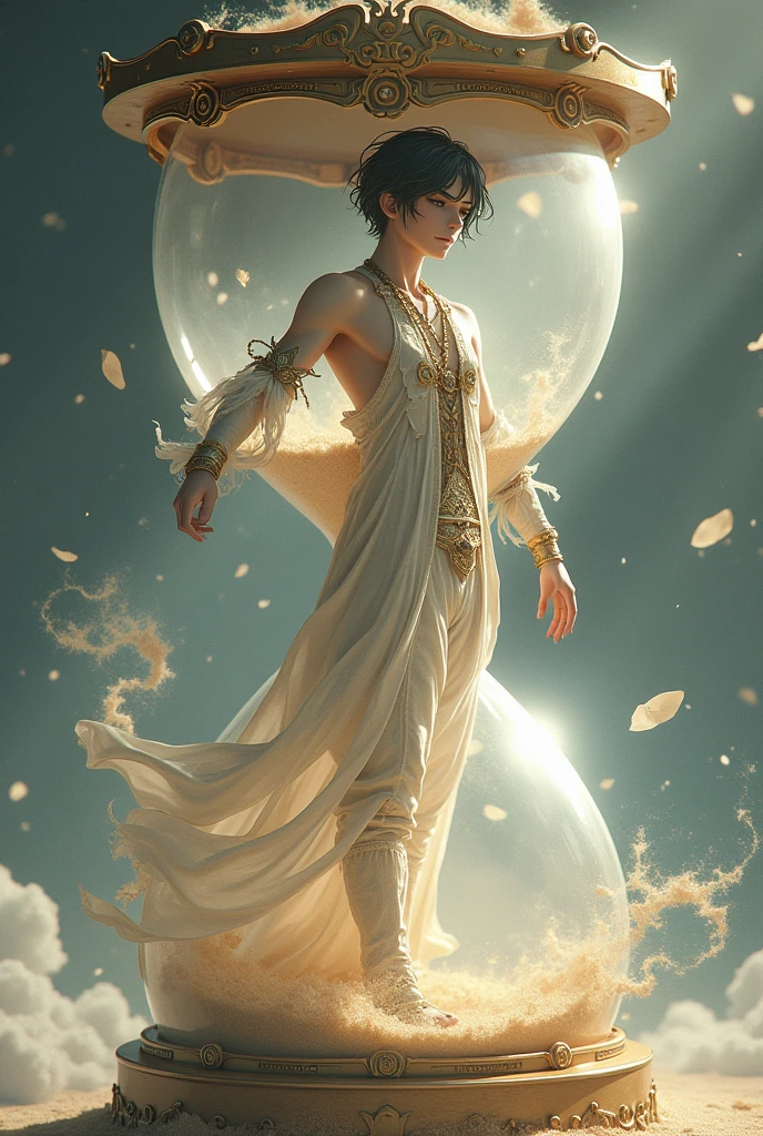 Anime guy in hourglass