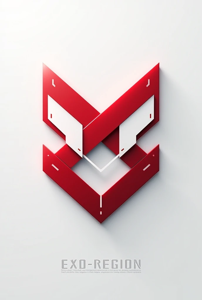 Red and white football team logo named Exo-Region 