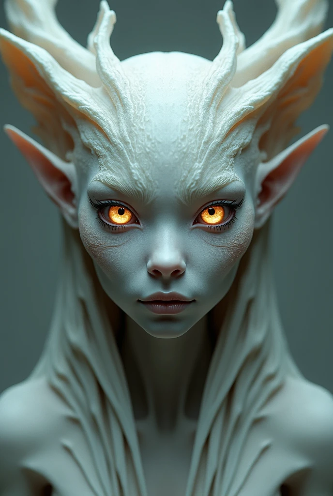 Front face of a symmetrical fantastic character that is not an ada