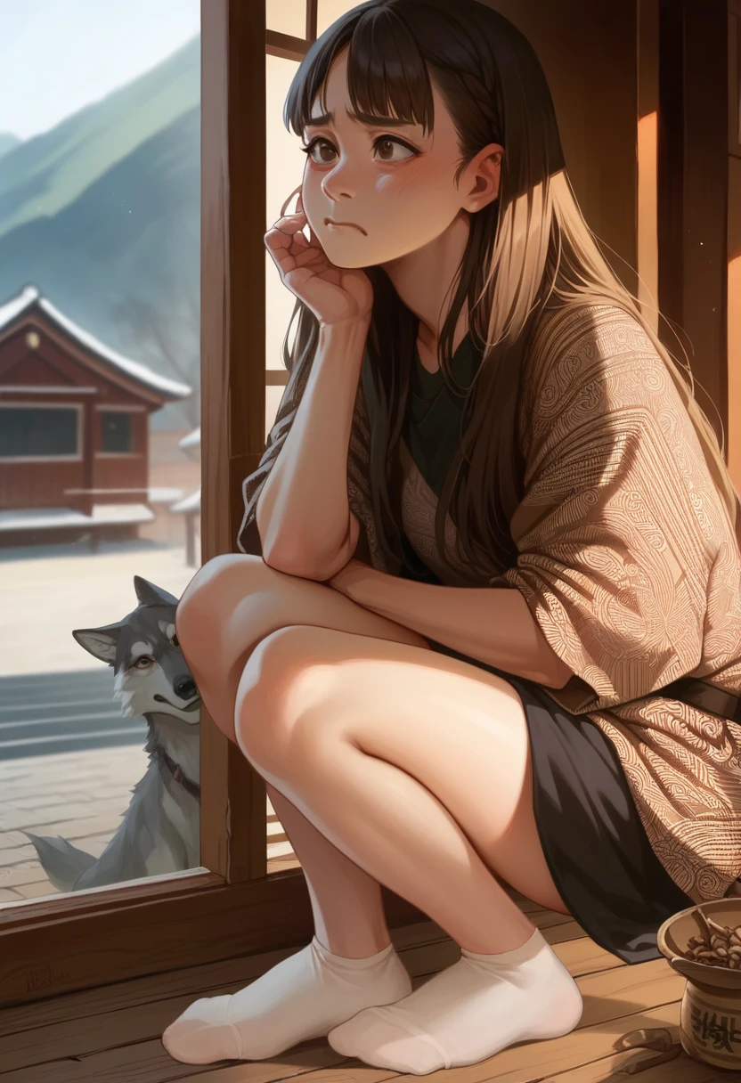 Holo with wolves and spices、Embarrassed face、anime