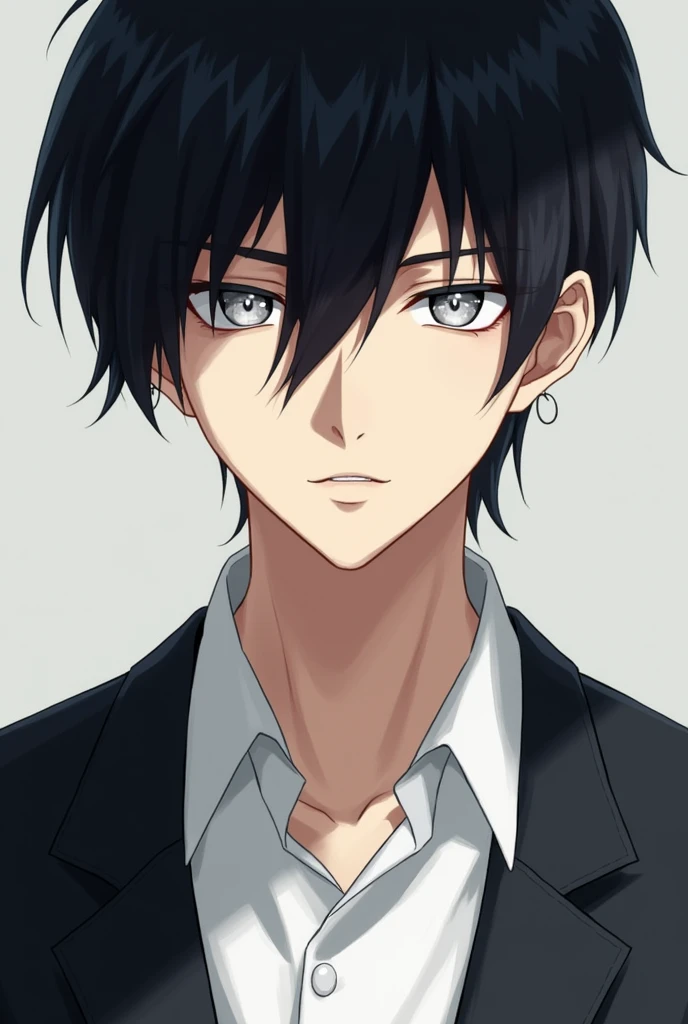 Ayanokoji Kiyotaka from classroom of the elite but with silver eyes