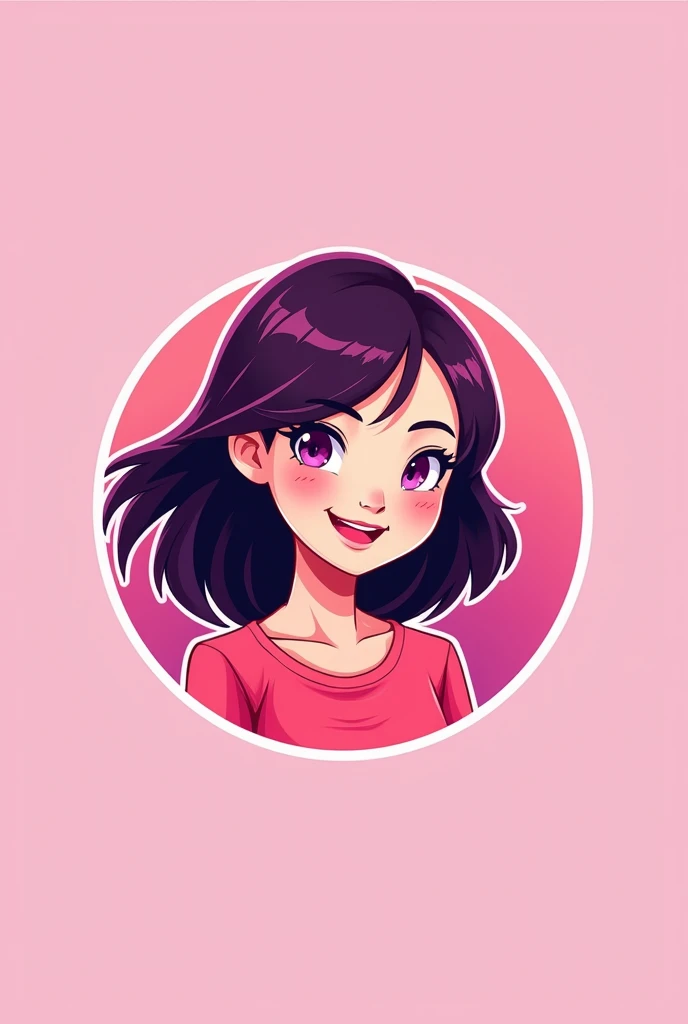 Girl of city MOBILE GAME LOGO
Circle, pink color,