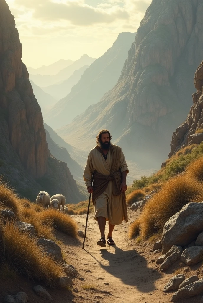 biblical history,
man looking for the lost sheep