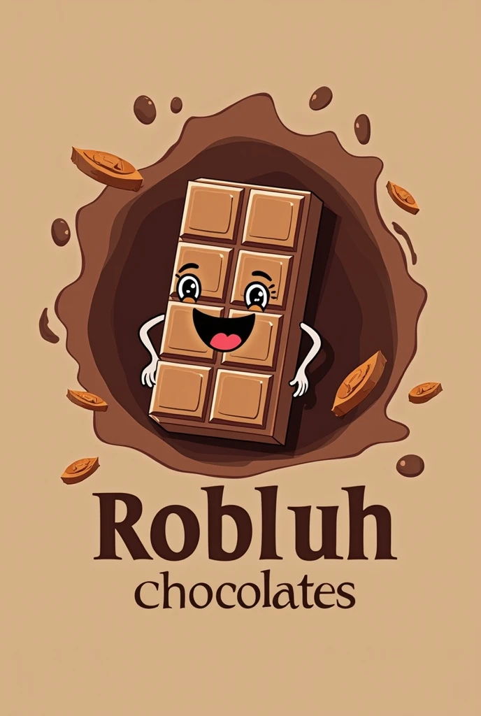 A logo for a company called "RobLuh chocolates"