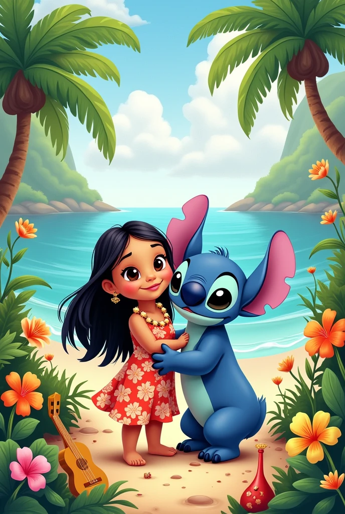 make me a lilo and stitch birthday card