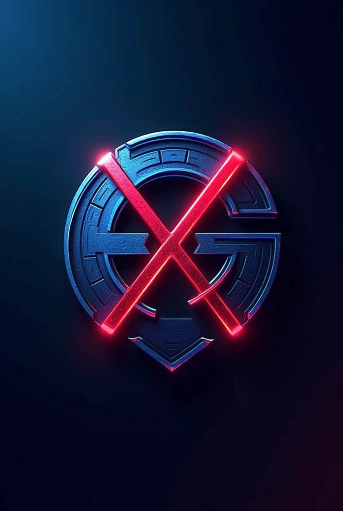 blue and red football team logo named Exo-Region written in the logo with beautiful design