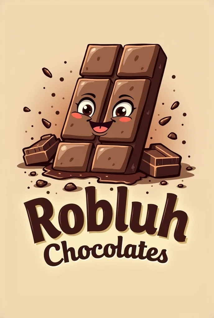 A logo for a company called "RobLuh chocolates"