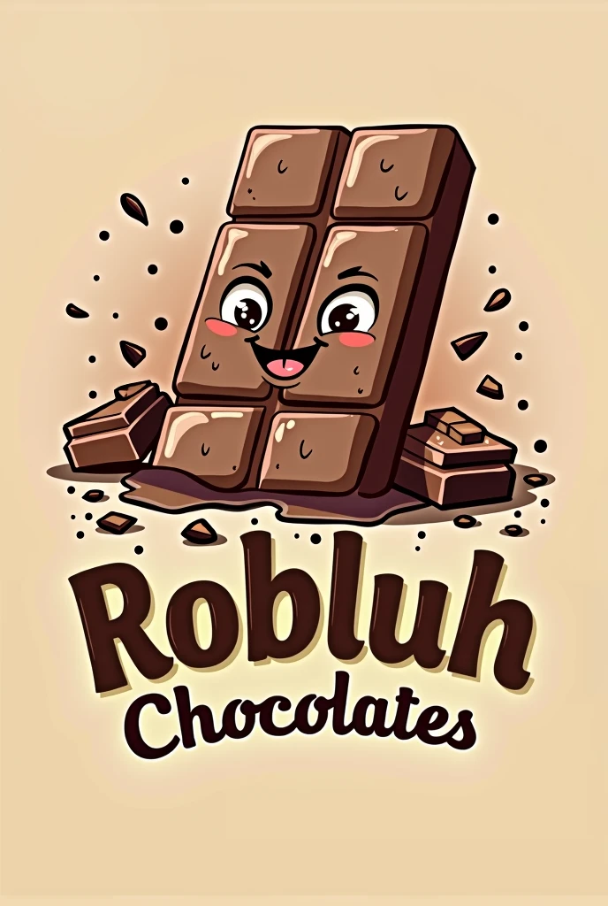 A logo for a company called "RobLuh chocolates"