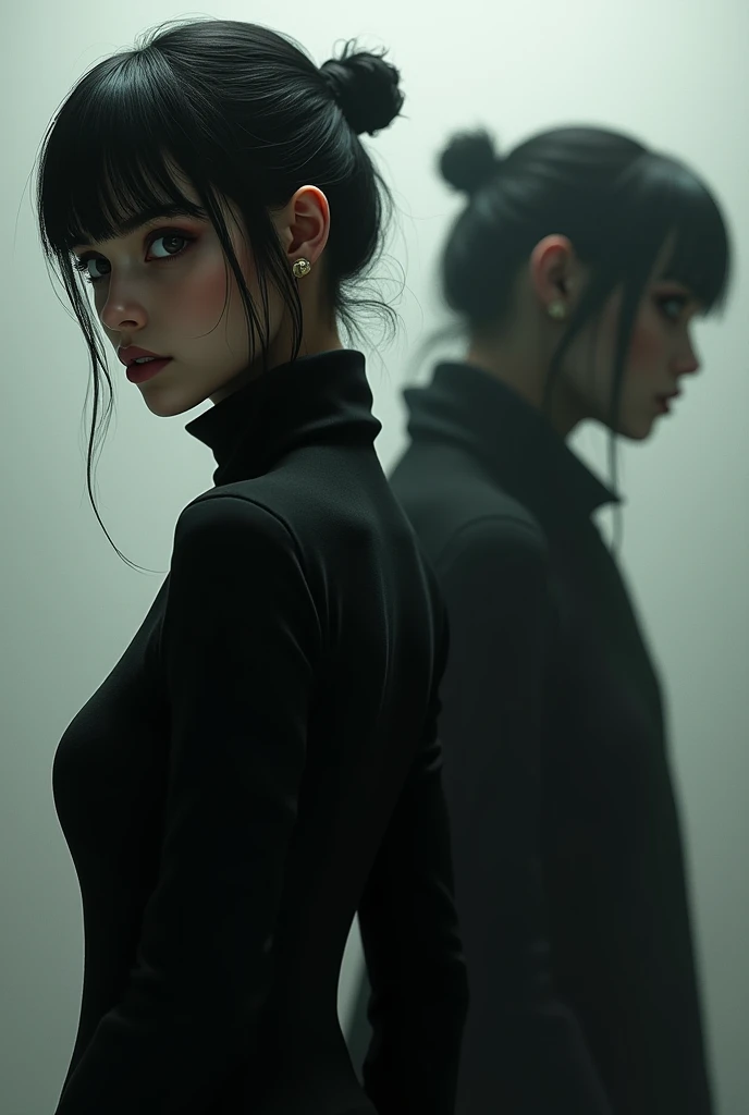 character from 3 views , Forehead , back , side