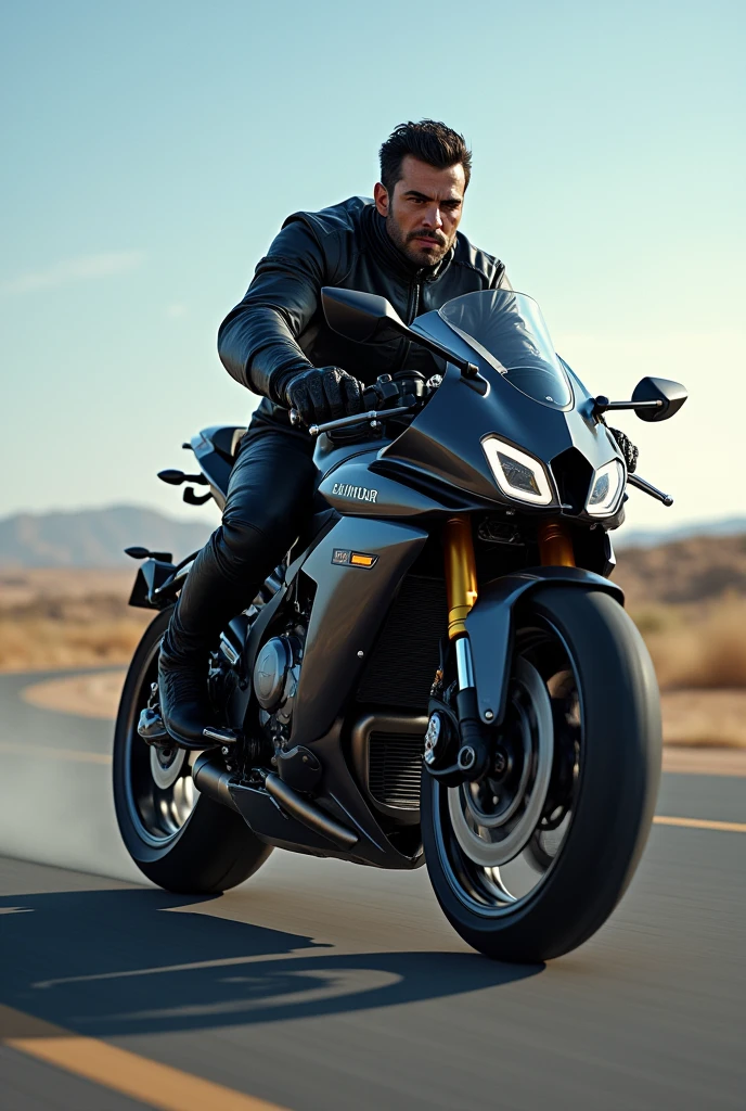 A man name zaryab riding most powerful bike.
