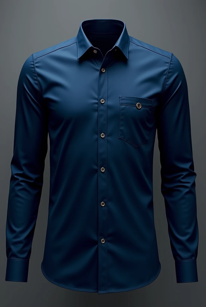 Black men's blouse with shades of blue