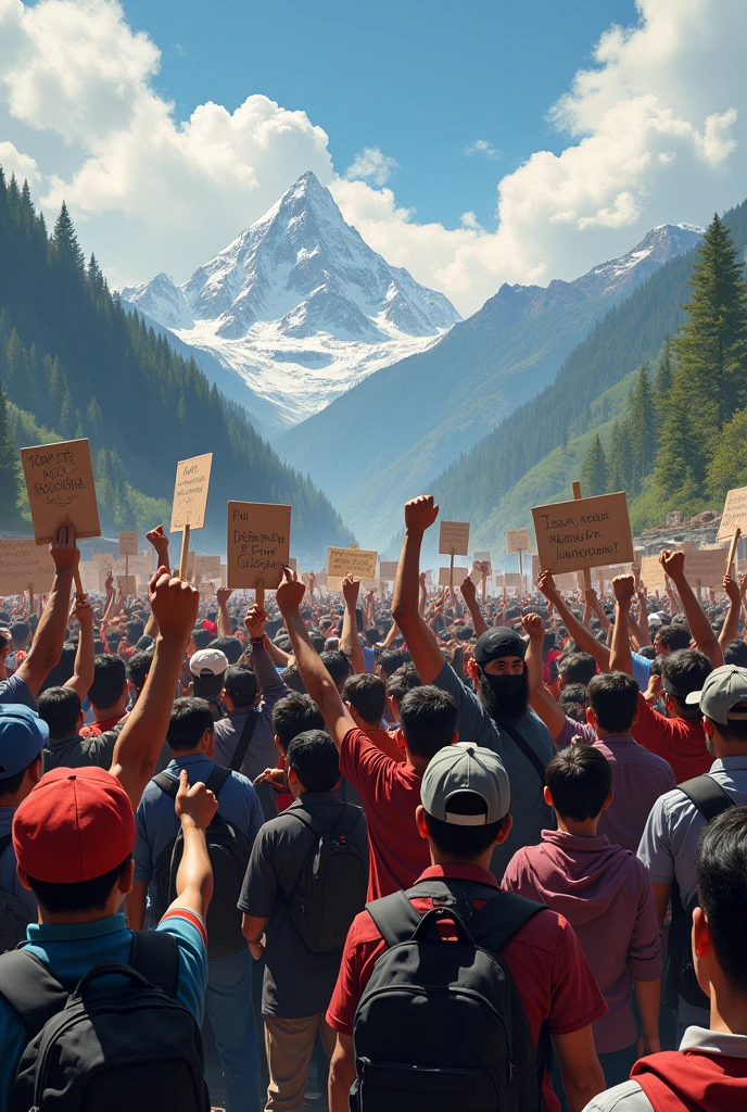 Nepal people raising their voice