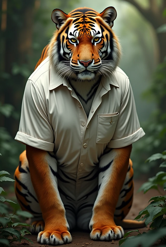 tiger with shirt