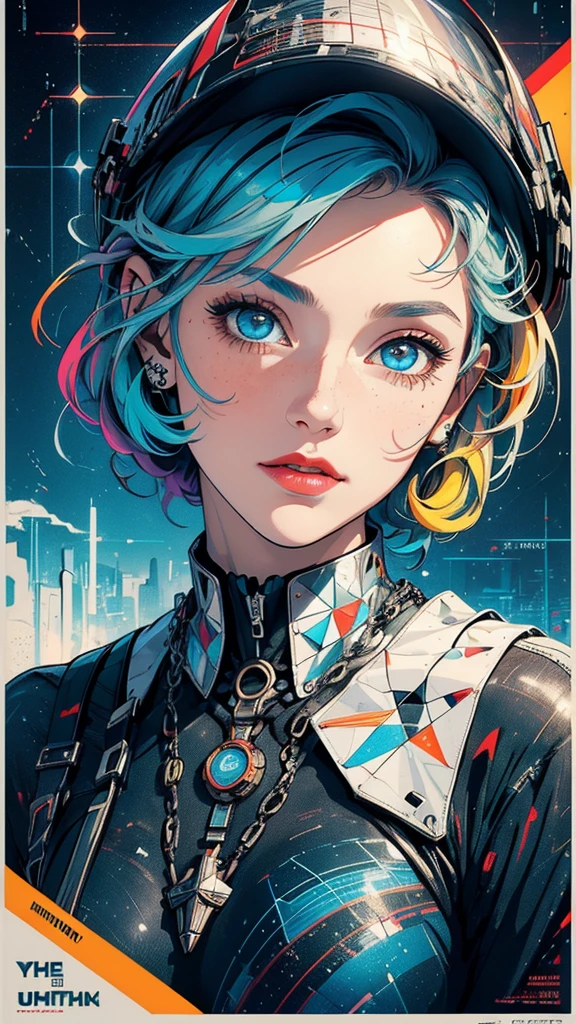 (((masterpiece, highest quality))),(((solo:1.2))),(((1girl:1.2))),32k wallpaper, very detailed, poster, vintage science fiction,(((((geometric cinematic movie poster))))), (bauhaus), shape,(((abstract))),(mid century modern),movie poster,(((((portfolio))))),(((((Close-up))))),(((((bust up))))),((((more various angle)))),(((highlight))),Vast landscape,((((heterochromia)))),(((complete. detailed face))),(((Extremely talented))),(((most complecated machine))),unlimited colorful color scheme