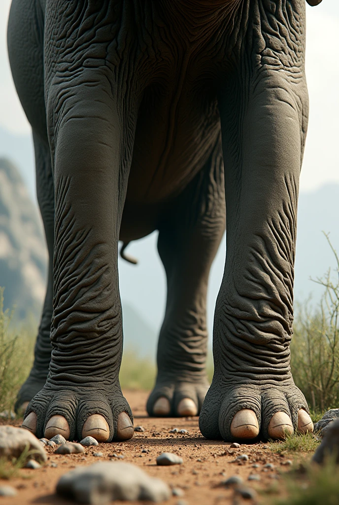 Elephant bottom view