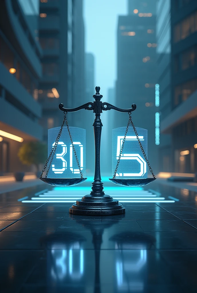 create an image that symbolizes this change, such as a STF environment with visual elements representing the change in deadline, such as a calendar or a scale of justice highlighting the reduction from 30 to 5 years. in 16x9 format