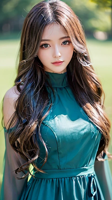 ((Highest quality, 8k, masterpiece: 1.3)), One person, Slender beauty: 1.3, (Long Hair: 1.2), Thin dress, Long legs: 1.1, Very beautiful face, Beautiful Eyes, double eyelid, Outdoor