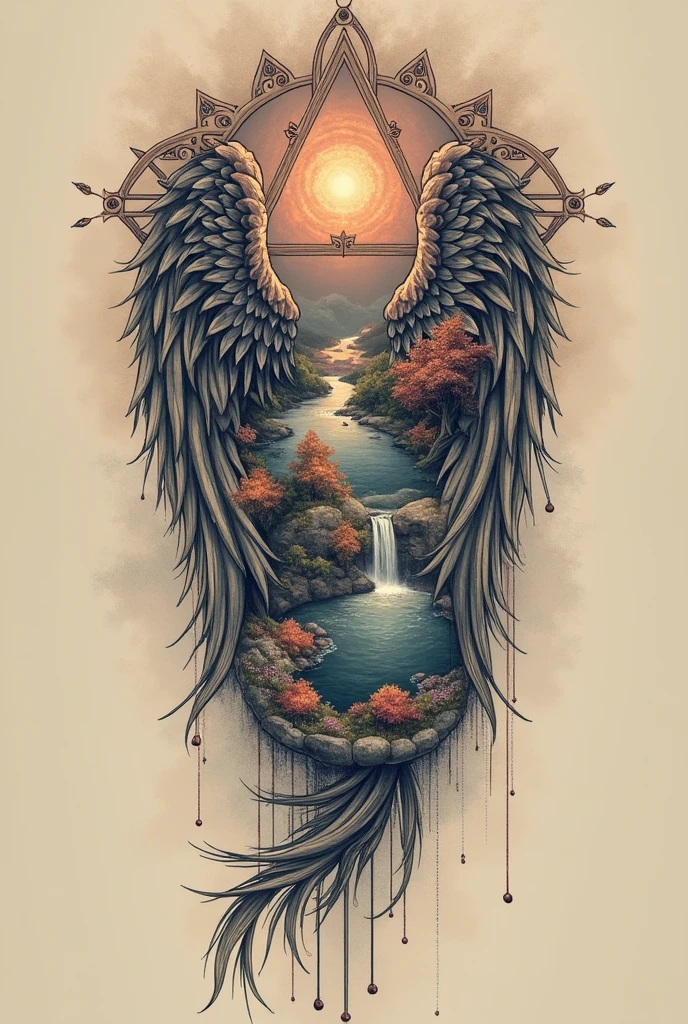 I have a band on my arm and a cross shoulder piece. I would like to incorporate both into one flowing design that reflects my life and interests.
I would like it to reflect travel, family, spirituality and angel wings.
Only from above my arm band and across the shoulders. It needs to stay within the lines of wearing a t-shirt without being visable.
Try to incorporate the tattoos in the below image
https://lens.google.com/search?ep=gsbubb&hl=en-PK&re=df&p=AbrfA8pA3TJf0rPAwHCIQIoOIQUY90XDsbD-zHKaV9NfX2Ao2K_6H-eRi2lej8p5ncHCnpdp-GKCdR_tlaovAJt9ppIHIA_l2yBrgGmo1h19wHP8s9BSkXjYSjSUgZ_UItYxisQMGThstKaWAHS8jH_NkQv5ftm_zayGI_cxp3BUF4tVVuuSpB1zoa1p6tv71PHWzwnDoZfH4UM1HdViZb_0#lns=W251bGwsbnVsbCxudWxsLG51bGwsbnVsbCxudWxsLG51bGwsIkVrY0tKRGxoTlRFeE5HWTFMV1ZsTlRJdE5HVTNNQzFpTlRNM0xUY3pOREl4Tldaak9HTmtaUklmTkRCeWIxOHlRMjkxYmxsaVdVUnpaM0puWDBNeFVEWTVkR0ZTUTBkU2F3PT0iLG51bGwsbnVsbCxudWxsLDEsbnVsbCxbbnVsbCxudWxsLFszNTU5OSwzOTAxNyw1MDYwNyw2NDQwMV1dLG51bGwsWyIxMTY4NmU2OC1lMmIwLTRhZTUtOTFmOS1lOTdkNjZlOWUxZmMiXV0=