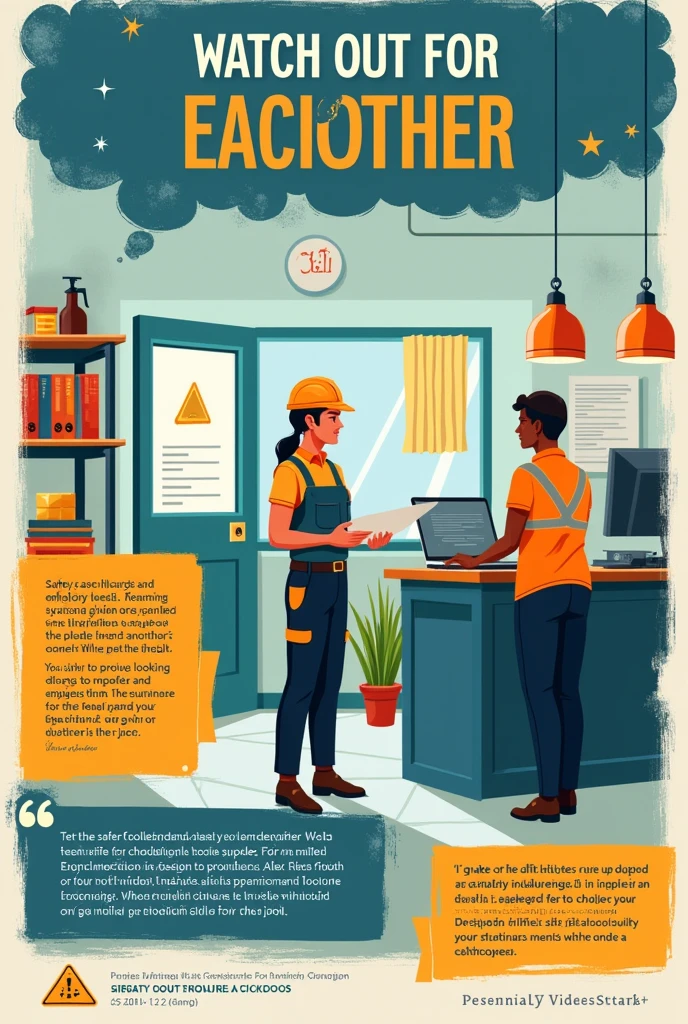 With the supervisor's support, Alex created a safety campaign, "Watch Out for Each Other."