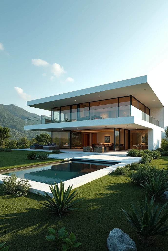 Draw a high tech house and use 100% natural energy can be realized 