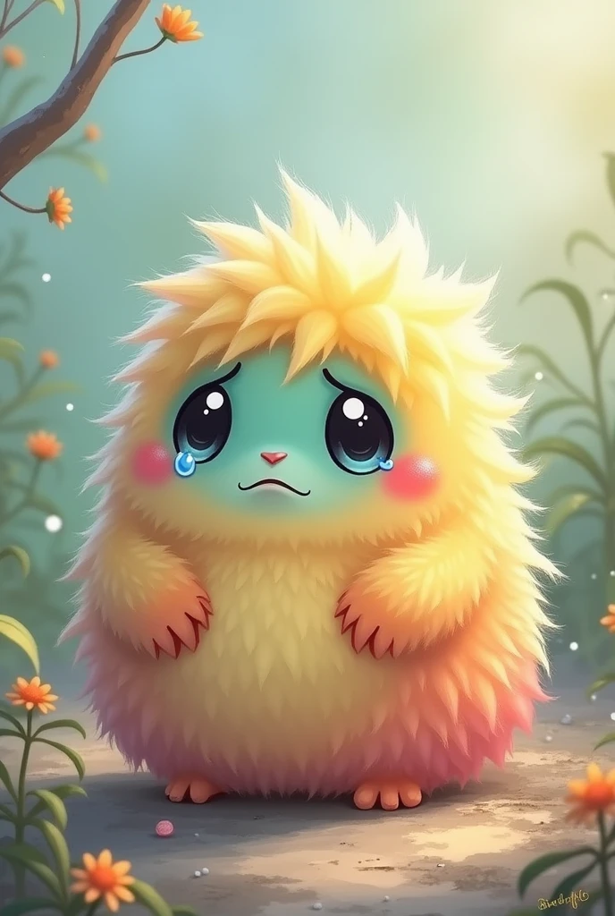 A kawaii monster that is a little sad
