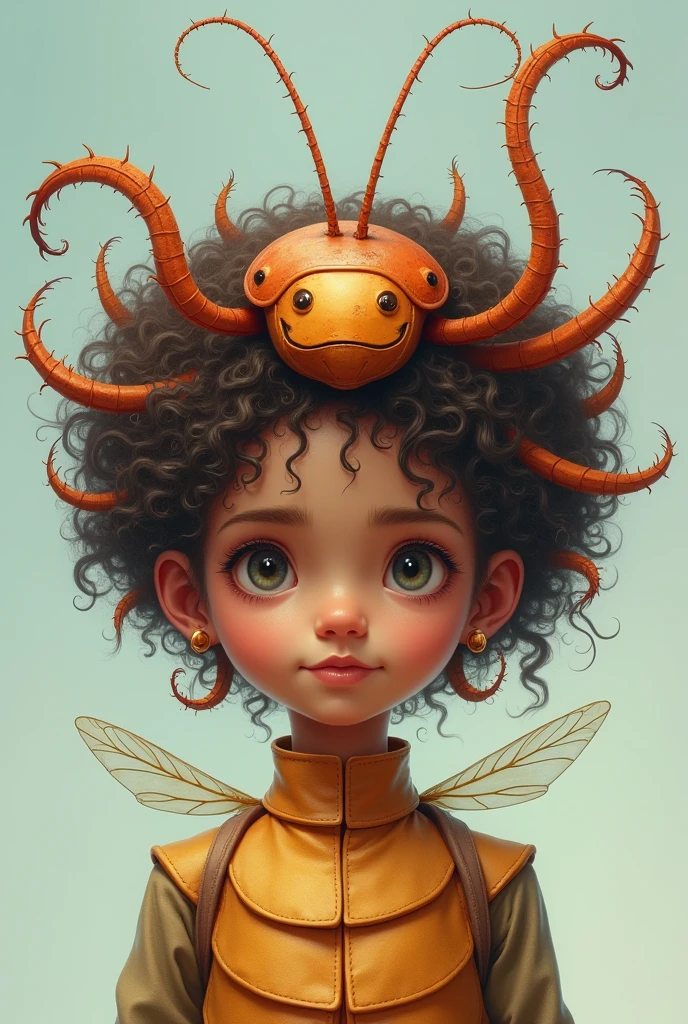 My  daughter with curly hair look like a cockroach 