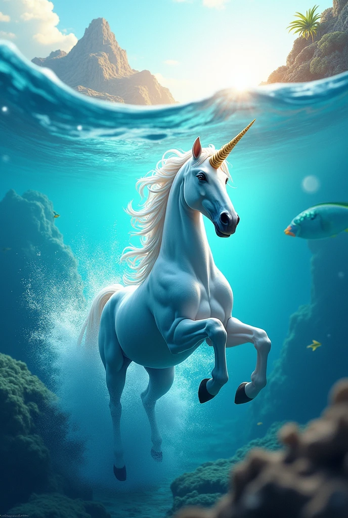 Unicorn in the sea 