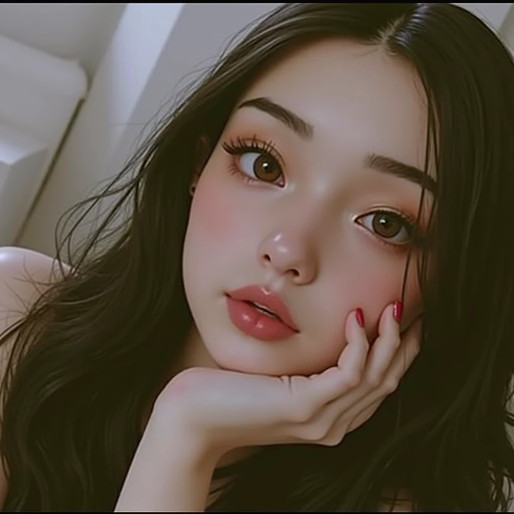 Average , white, black hair, good curves at the waist and that her face looks like the photo that I will put in the image suggestion