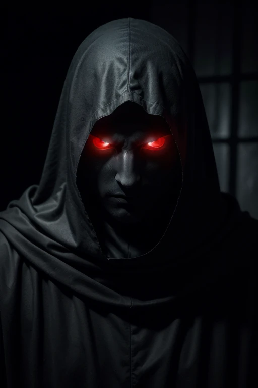 a dark-clad knight templar, shrouded in shadows, with glowing red eyes, (best quality,4k,8k,highres,masterpiece:1.2),ultra-detailed,(realistic,photorealistic,photo-realistic:1.37),dramatic lighting,chiaroscuro,cinematic composition,moody atmosphere,epic fantasy