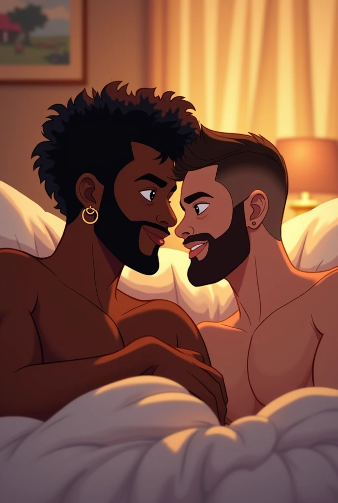 Black guy and daddy kissing