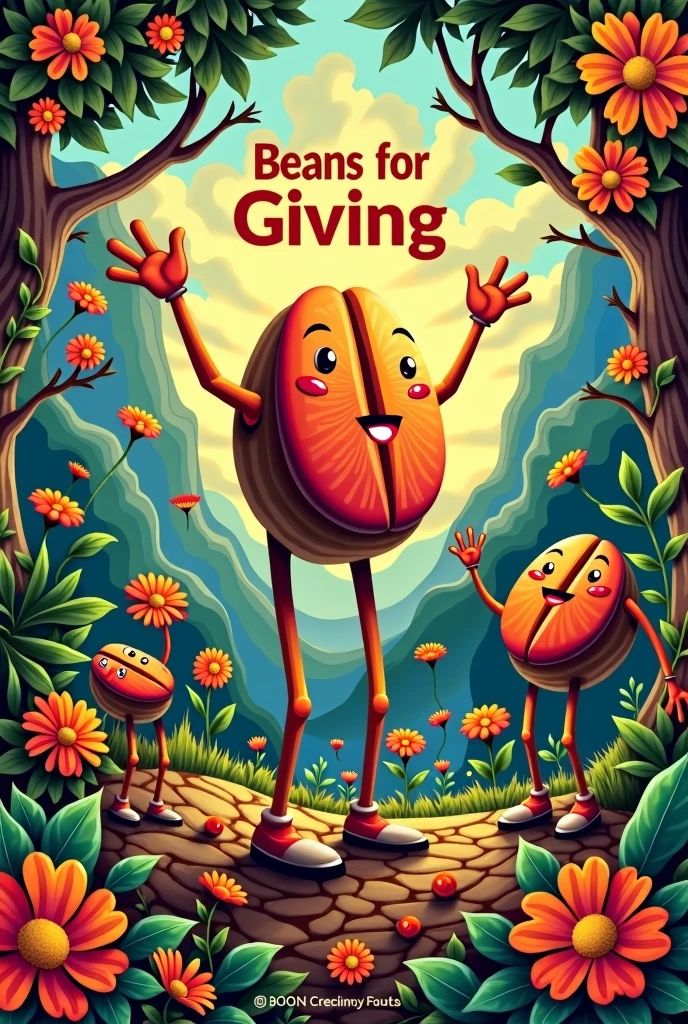 Please Look at BeansForGiving.com see 4 coffee labels ... not to completely deviate from present concept but evolve it to new & exciting...

Must check the website beansfor giving.com