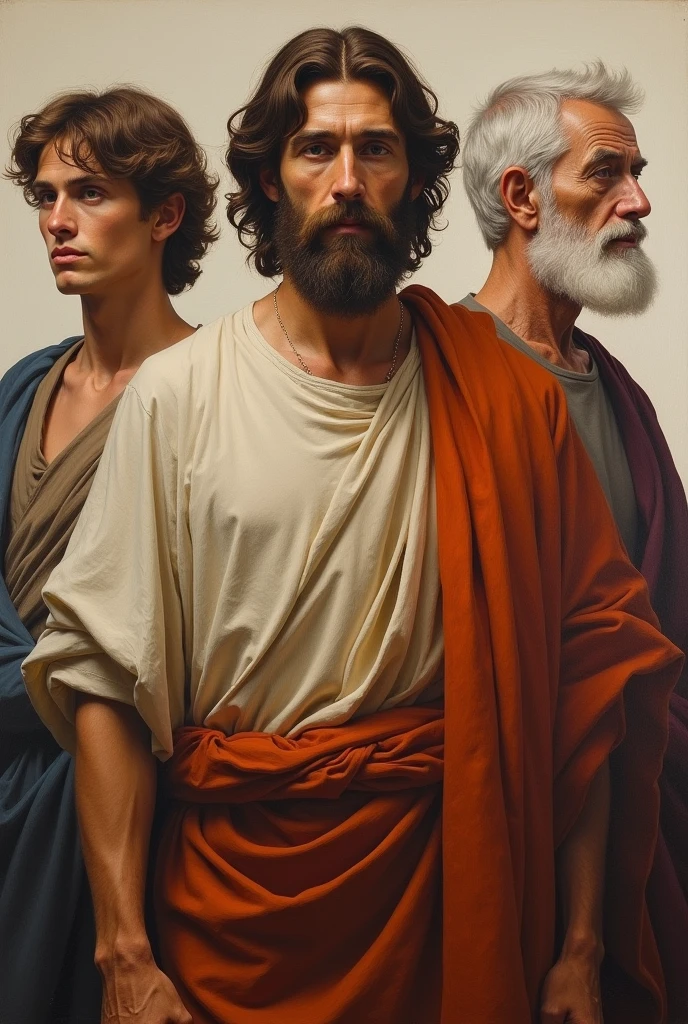 Young King David, adult and senior
