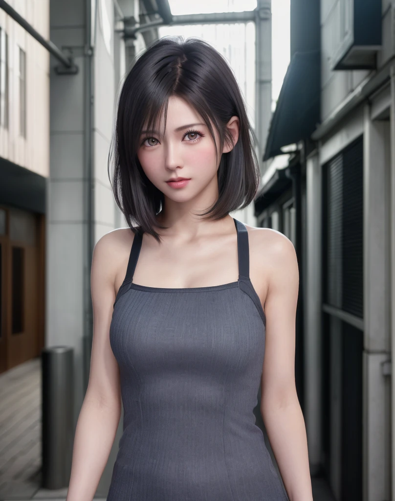 (masterpiece: 1.3), (8K, Photorealista, Photo Raw, top-quality: 1.4), full bodyesbian, Walking the streets of Tokyo, (1girl in), gorgeous faces, (lifelike face), (A dark-haired, short-haired: 1.3), Gorgeous hairstyle, realisticeyes, beautiful finely detailed eyes, (Pere Lealis...