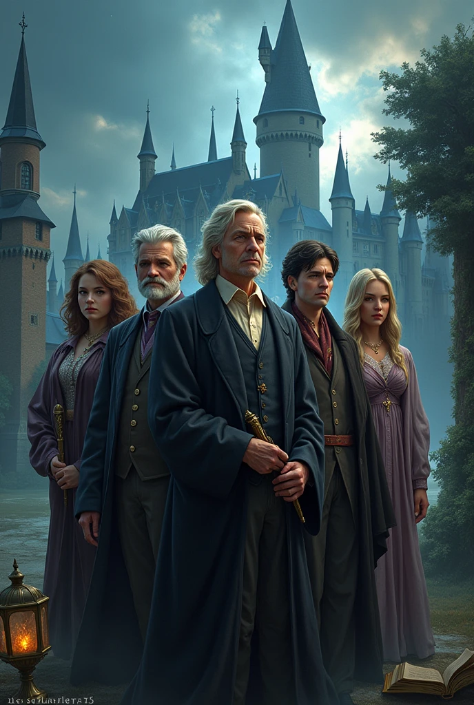 draw a picture of the founders of howards academy harry potter style