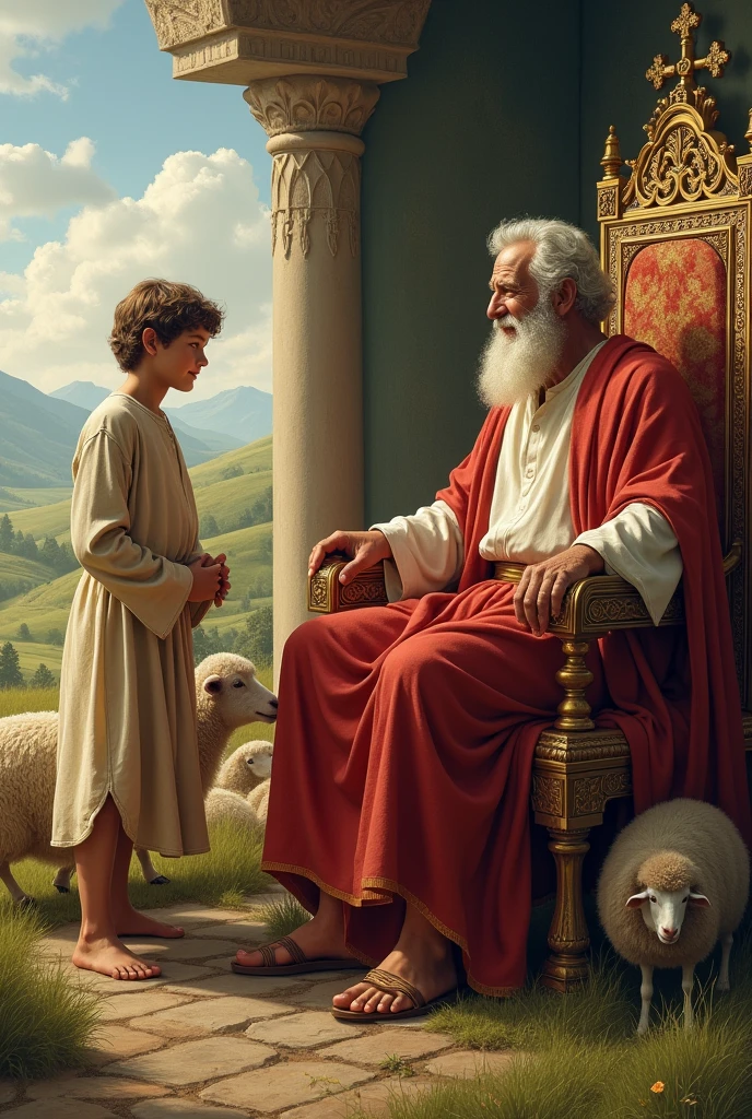 King David shepherd and happy king