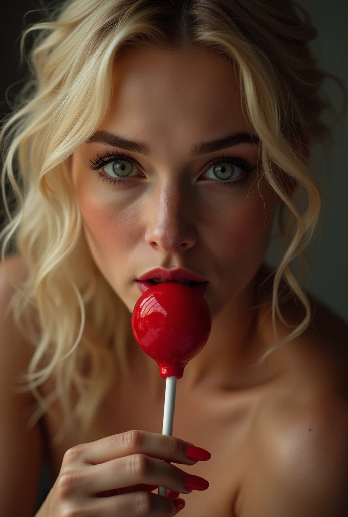 Emilia Clark blonde sucking on a lollipop sexy