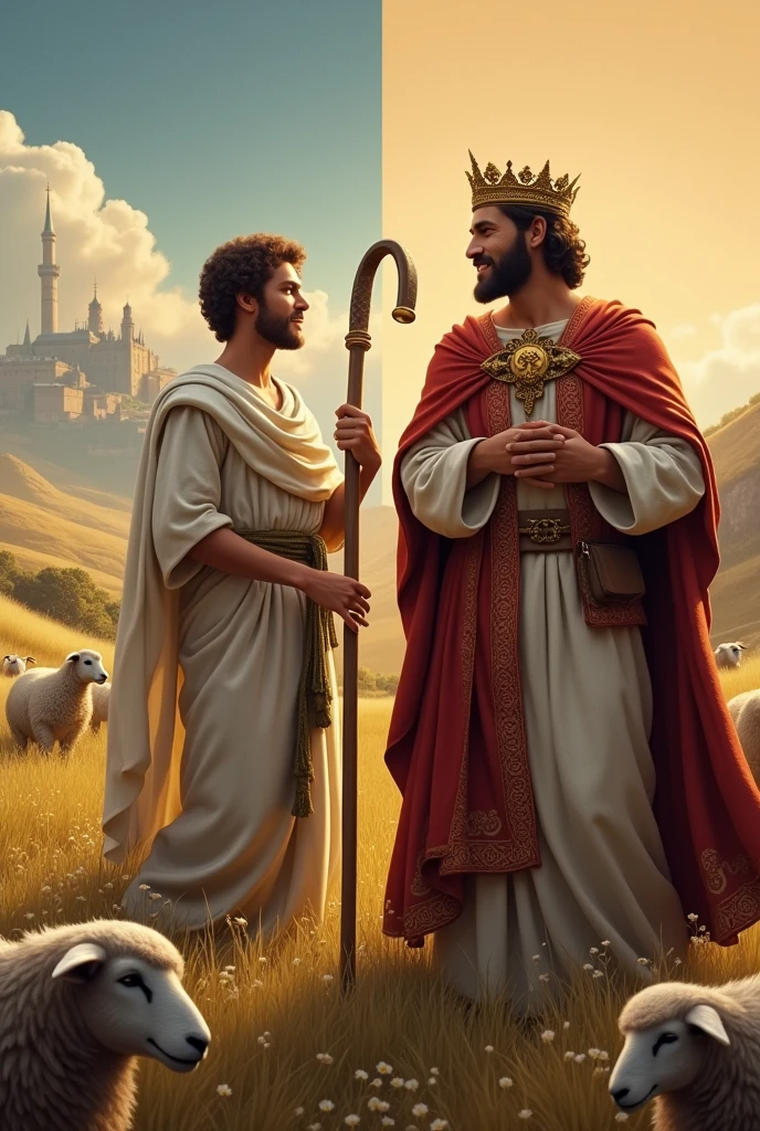King David shepherd and king who is happy